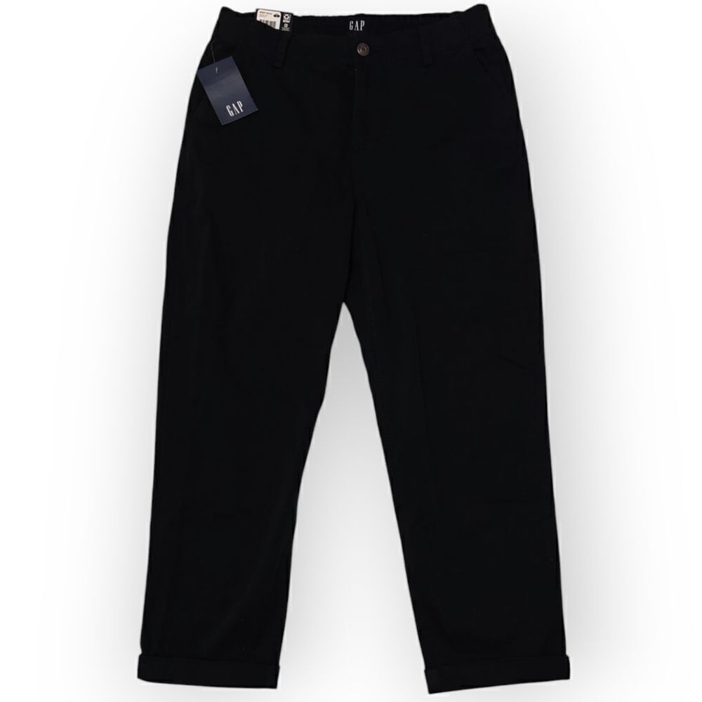NWT GAP Classic Twill Black Ankle Cropped Pants Size 12